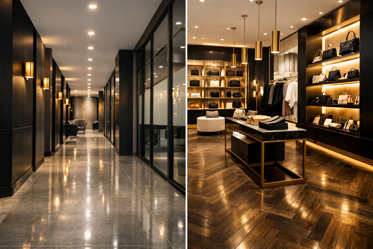 Flipped retail store interior